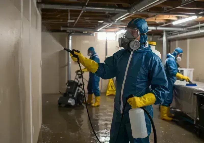 Basement Sanitization and Antimicrobial Treatment process in Grayslake, IL